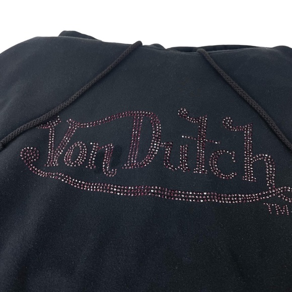 Von Dutch Sweatsuit (2 Pieces) Rhinestones Black and Purple - Mens Sz L - Picture 8 of 16